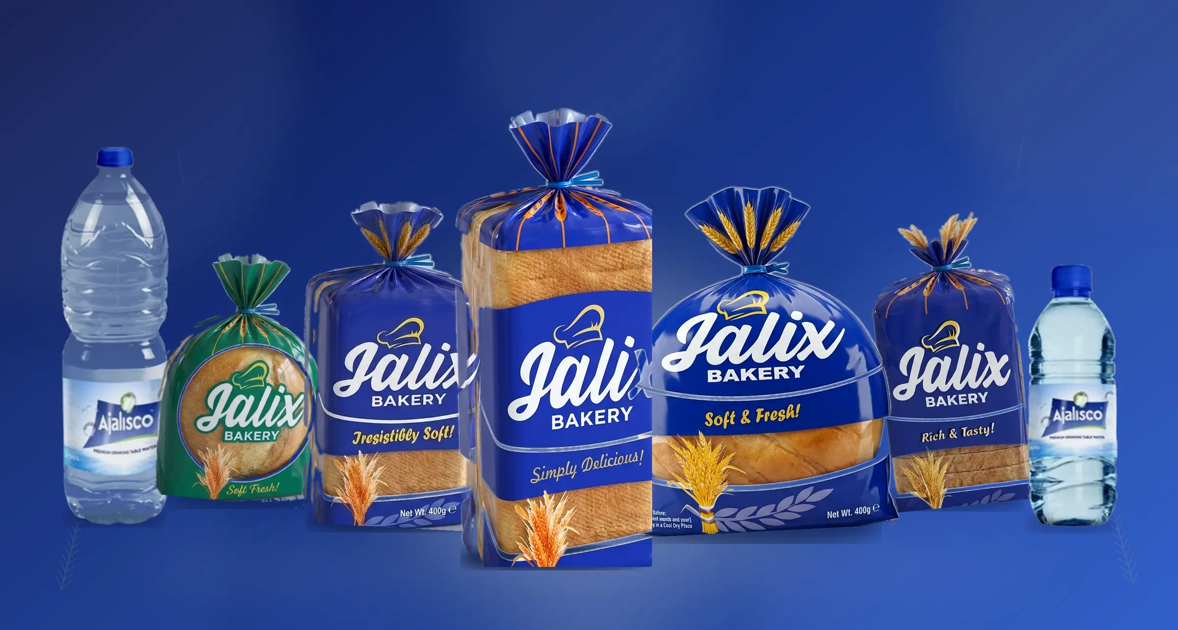 Stacked bags of Ajalisco sachet water
